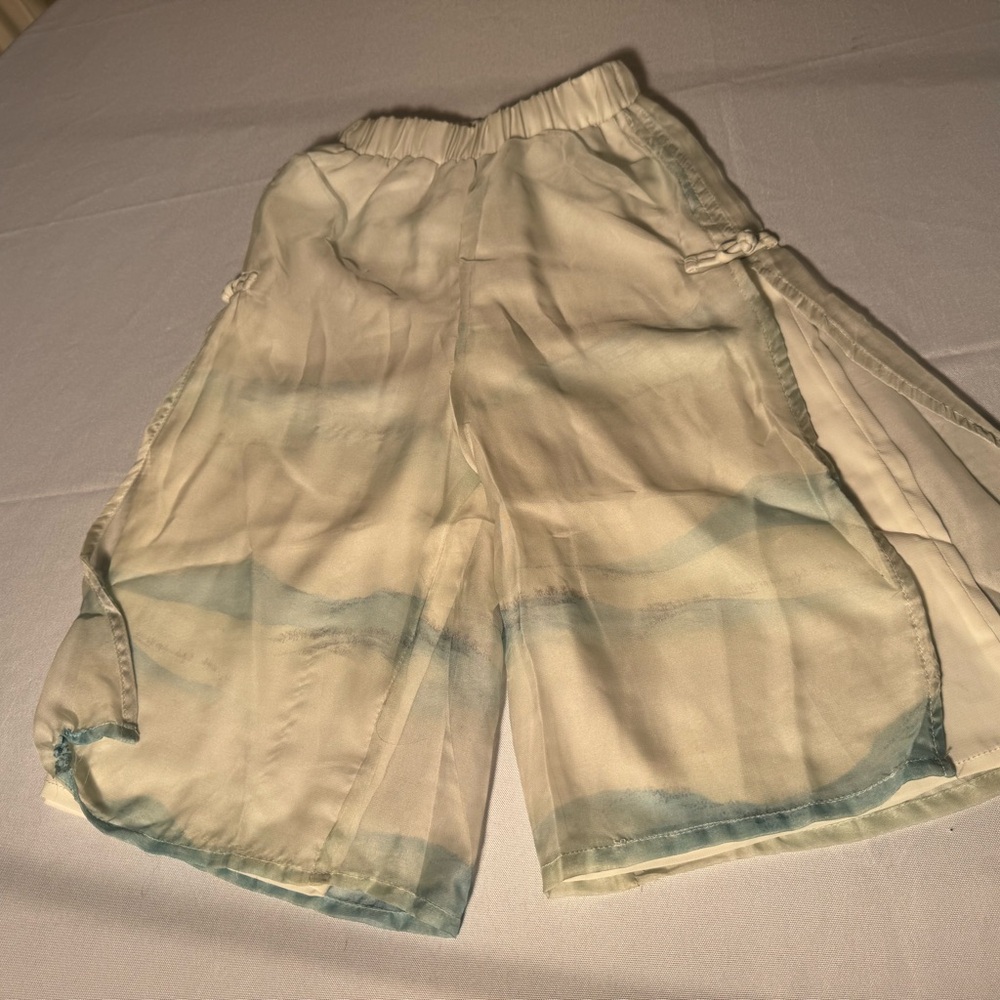 Stylish Cream and Blue Shorts